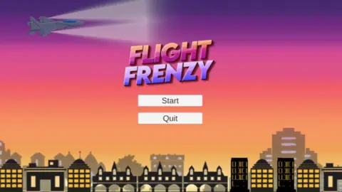 谢菲尔德大学 Flight Frenzy 游戏的标题画面